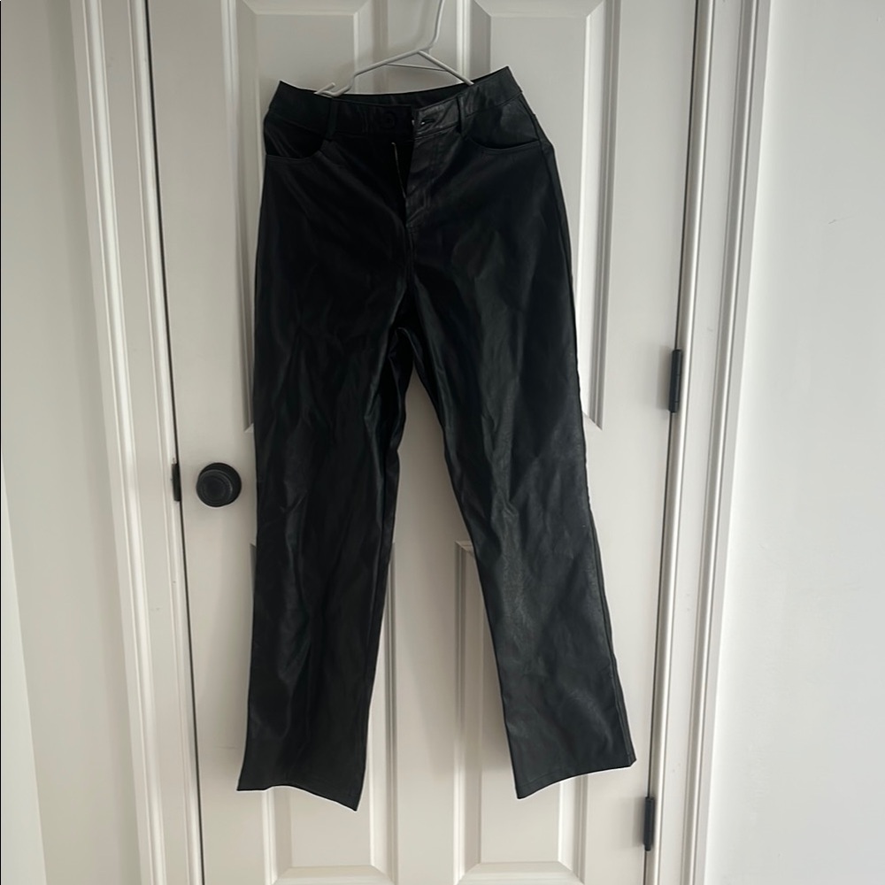 Black Dress Pants with Straight-Leg Fit